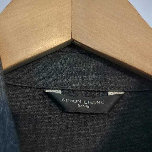 Simon Chang Blazer Jacket women's Size 6 Gray Button Accents Pockets Corpcore - Picture 5 of 11